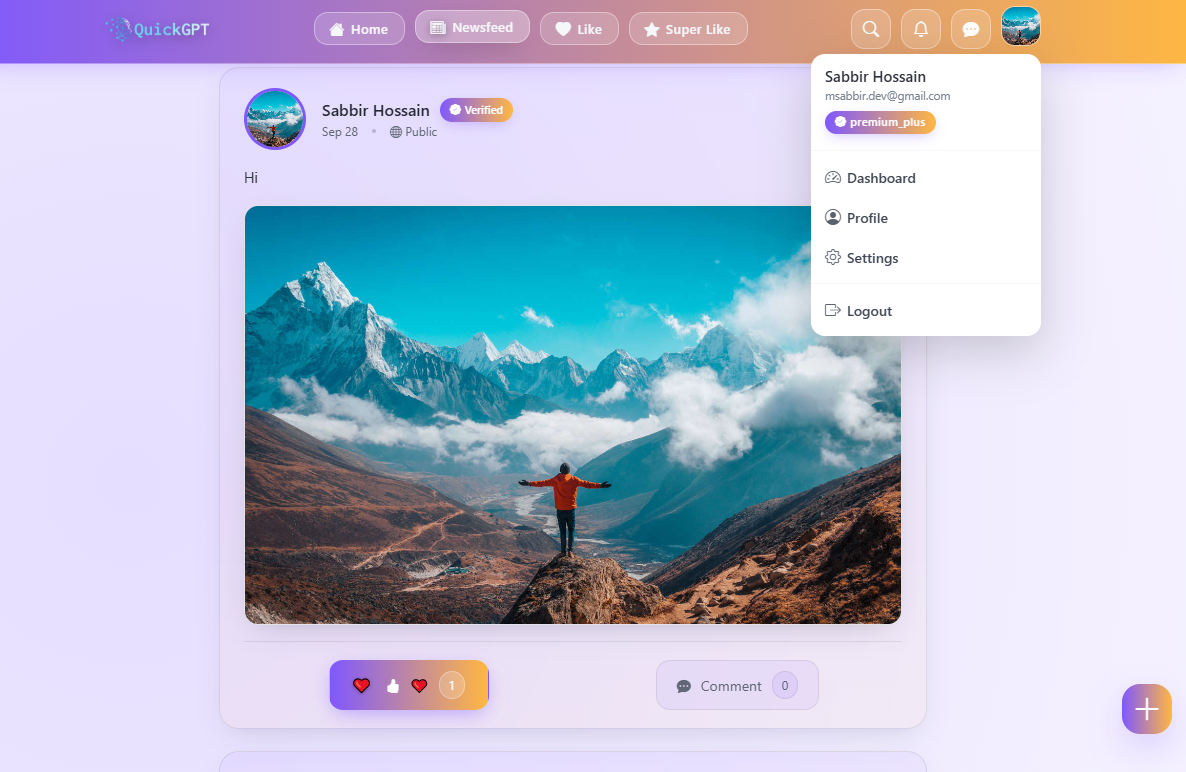 Social Community & Dating Site