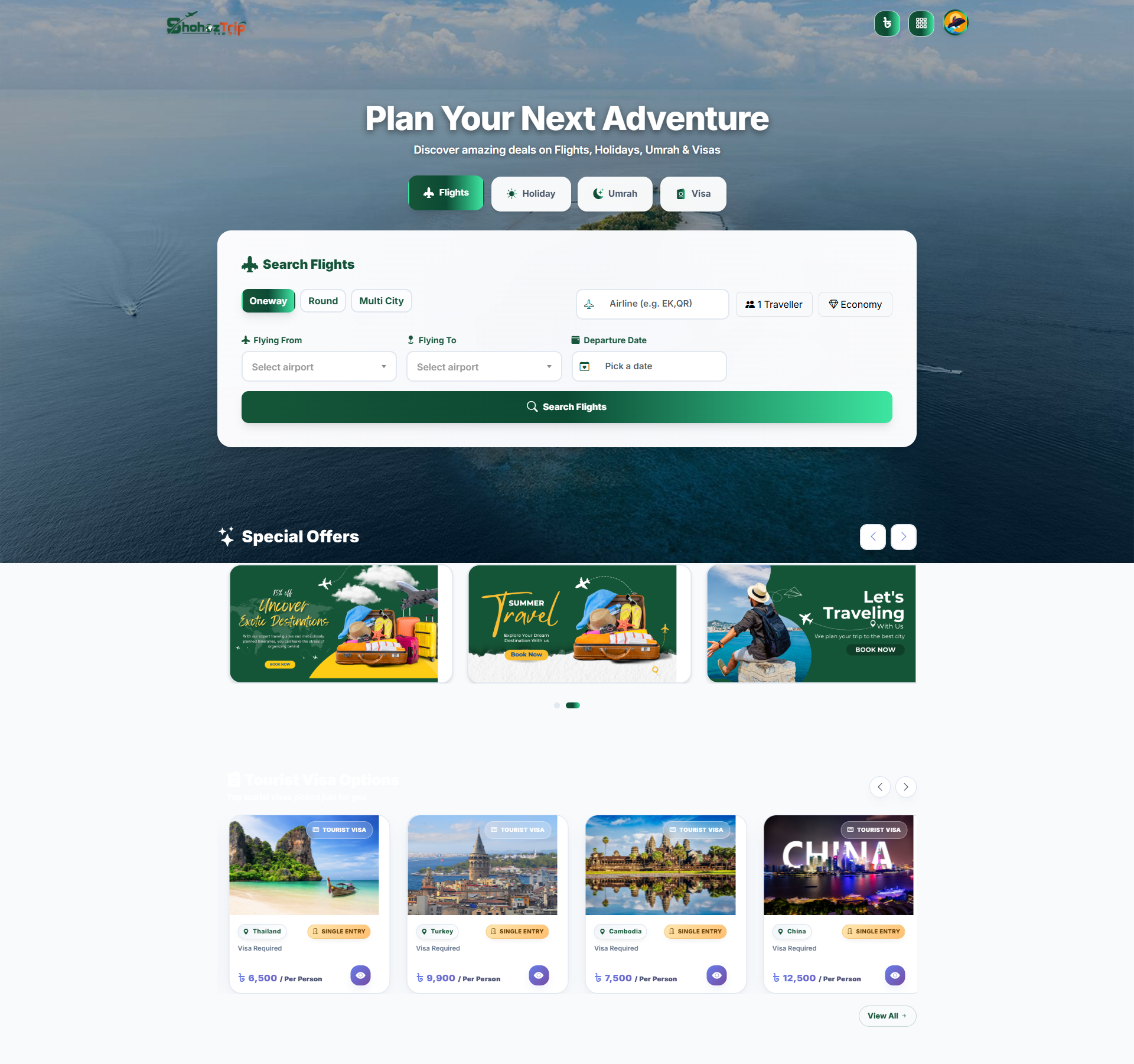 OTA - Complete Travel Booking Premium Custom Website