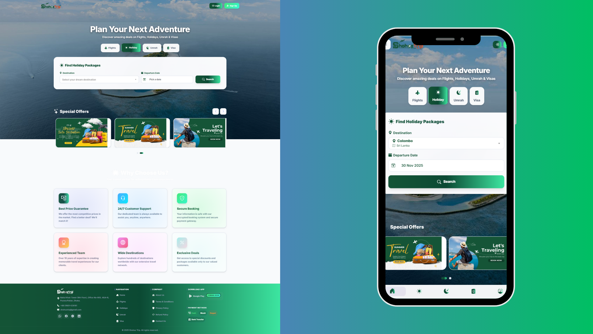 OTA - Complete Travel Booking Premium Custom Website